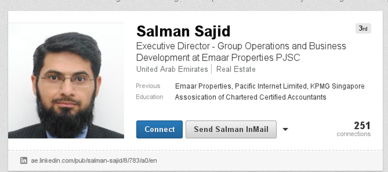 Директор привредног друштва EAGLE HILLS PROPERTIES - Мохамед Салман Саџид