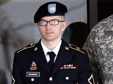 Army Pfc. Manning leaves the courthouse after his motion hearing at Fort Meade