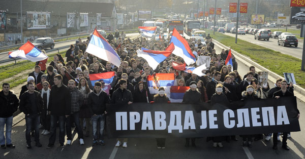 Београд: Протест студената због пресуда у Хагу Београд: Протест студената због пресуда у Хагу