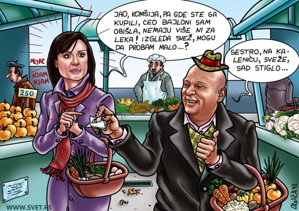 СРБЉАНОВИЋ: Србија да призна Косово! САВИЋ: А ти признај да си наркоманка! СРБЉАНОВИЋ: Србија да призна Косово! САВИЋ: А ти признај да си наркоманка!