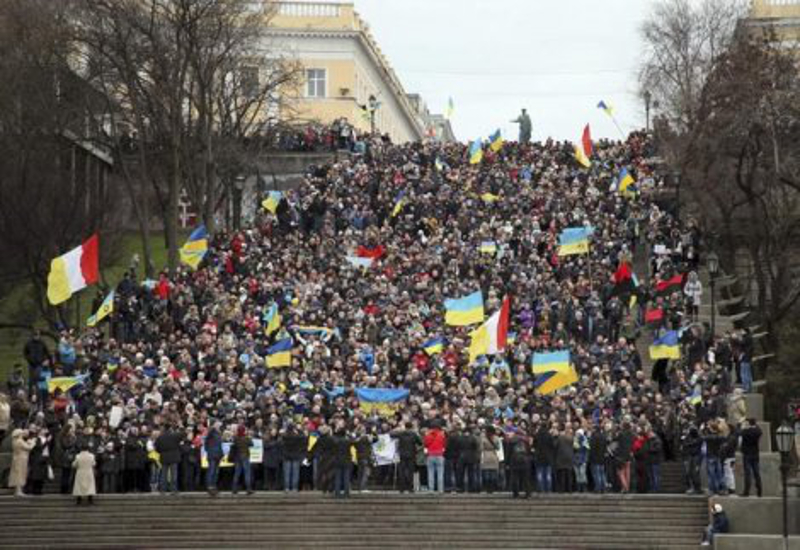 Украјина: Масовни проруски протест у Одеси Украјина: Масовни проруски протест у Одеси