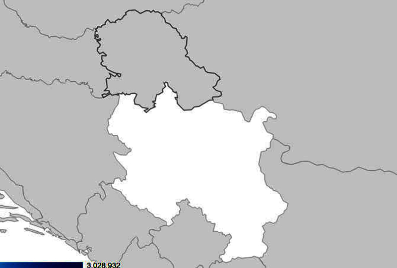 Контурная карта сербии