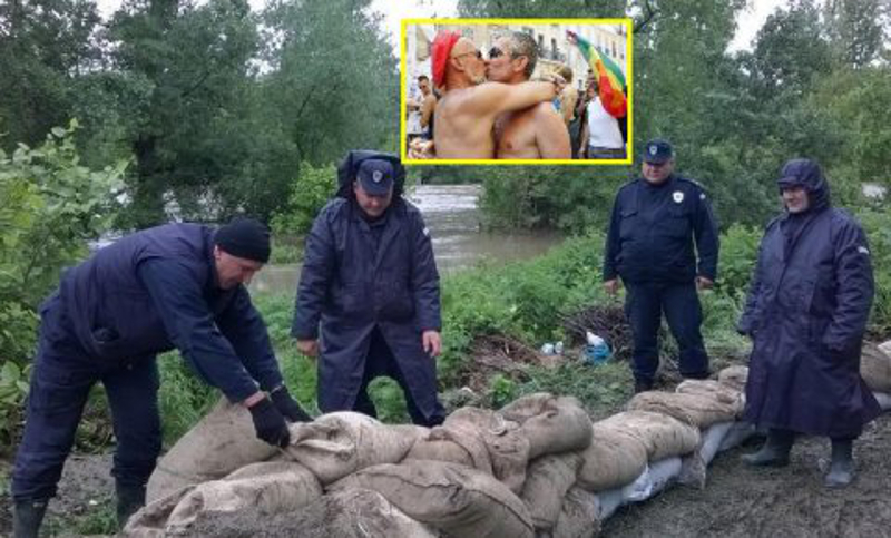 Полиција: Нећемо да чувамо педере, већ да помажемо угроженима у поплавама! Полиција: Нећемо да чувамо педере, већ да помажемо угроженима у поплавама!