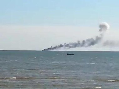 Новоруска армија уништила брод обалске страже Украјине у Азавском мору (видео) 1