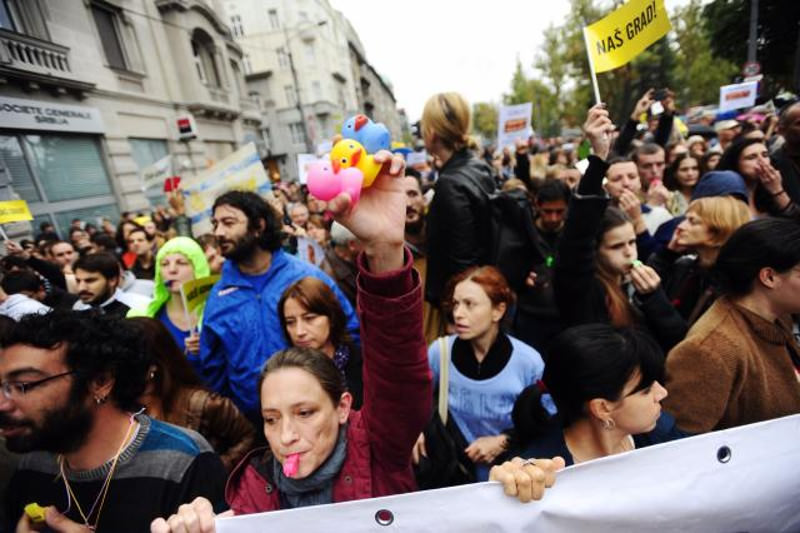 Слабо примећени од стране највећих медија: Протест грађанске иницијативе “Не давимо Београд”