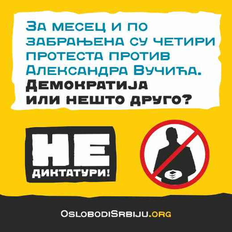 Србски Образ и СНП Наши: Диктатор Александар Вучић забранио скуп у Новом Саду без икаквог основа