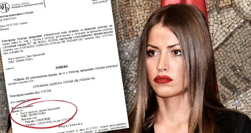 СТОЧАРКА: Дијана Хркаловић из татиног свињца премештена у БИА па у МУП СТОЧАРКА: Дијана Хркаловић из татиног свињца премештена у БИА па у МУП
