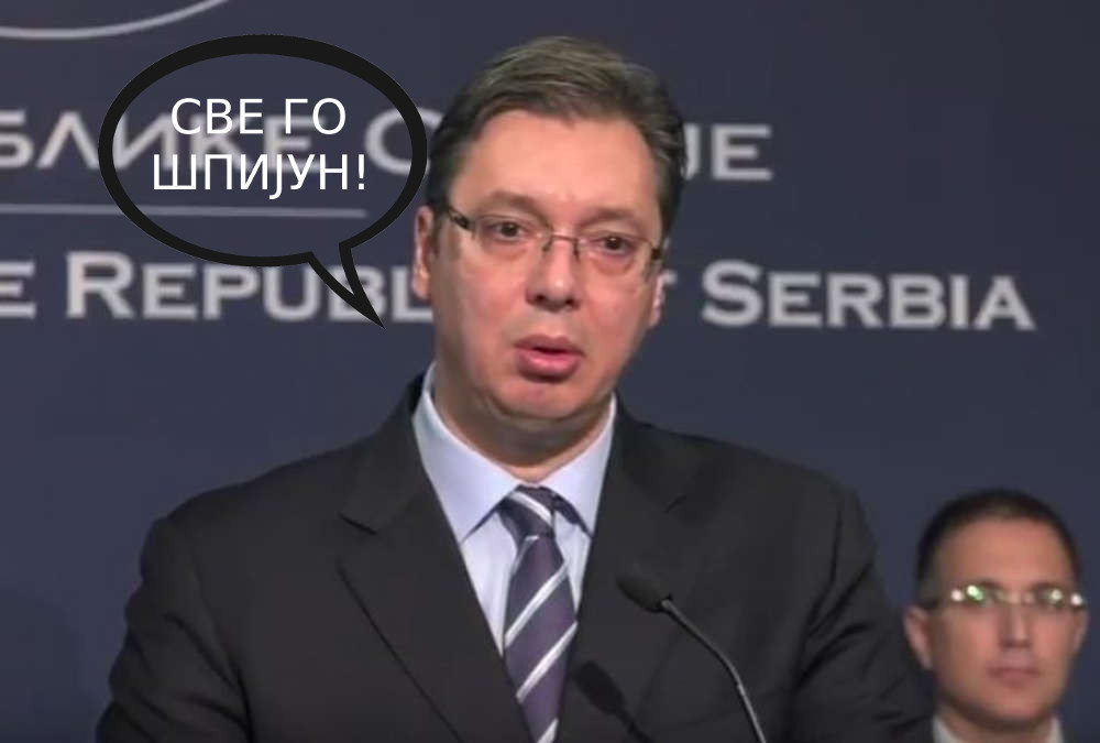 "Највећи страни агент је Александар Вучић" "Највећи страни агент је Александар Вучић"