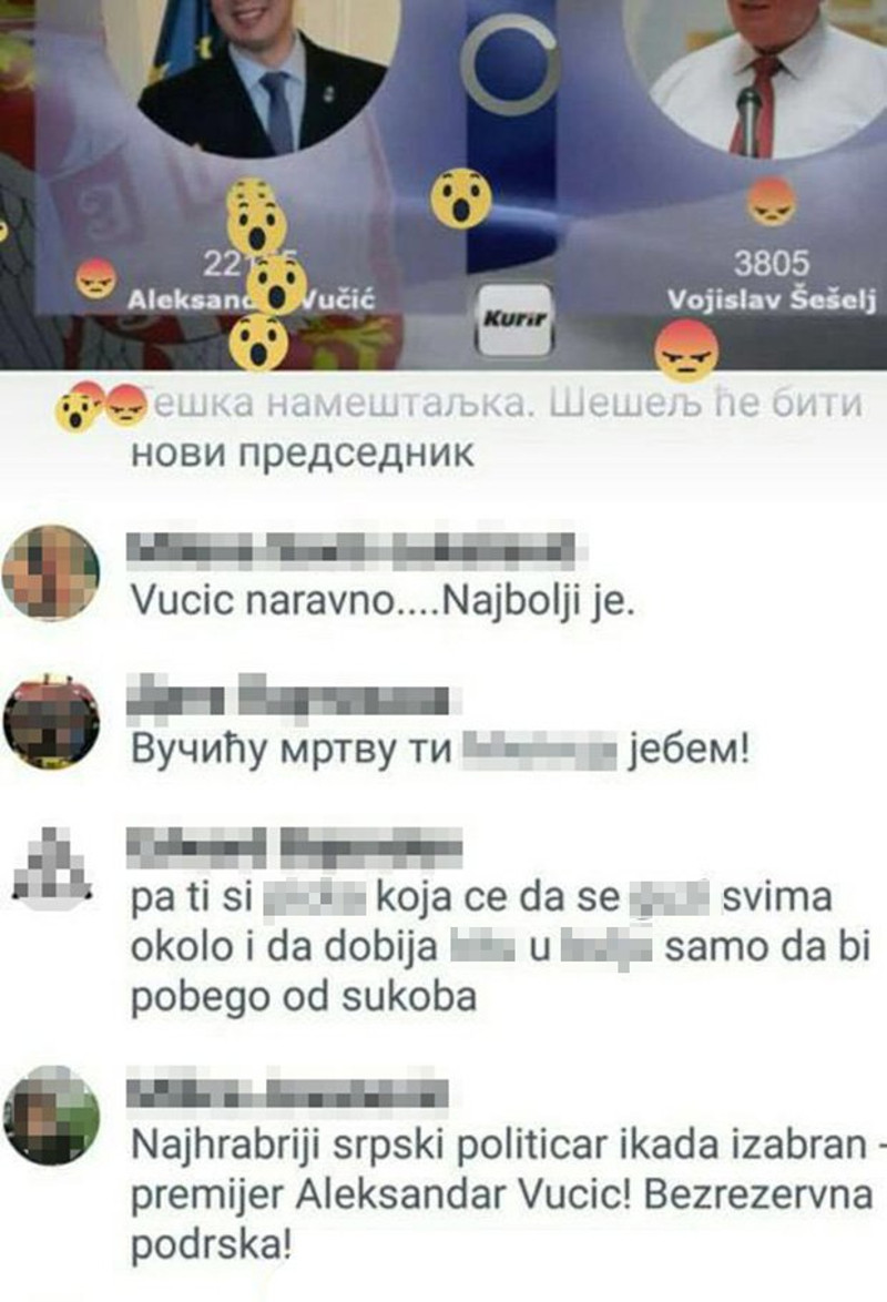 СТРАХОВЛАДА! На Фејсбуку опсовао Вучићу ћерку па ухапшен СТРАХОВЛАДА! На Фејсбуку опсовао Вучићу ћерку па ухапшен