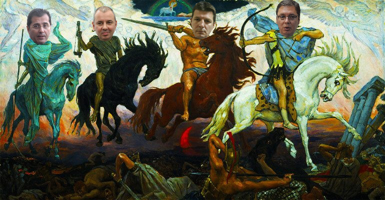 "Србијом данас владају јахачи апокалипсе – браћа Вучић, Никола Петровић и Беба Поповић"