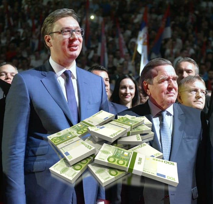 ЕКСКЛУЗИВНО! Вучић појављивање Шредера на митингу СНС-а платио 250.000 евра! ЕКСКЛУЗИВНО! Вучић појављивање Шредера на митингу СНС-а платио 250.000 евра!