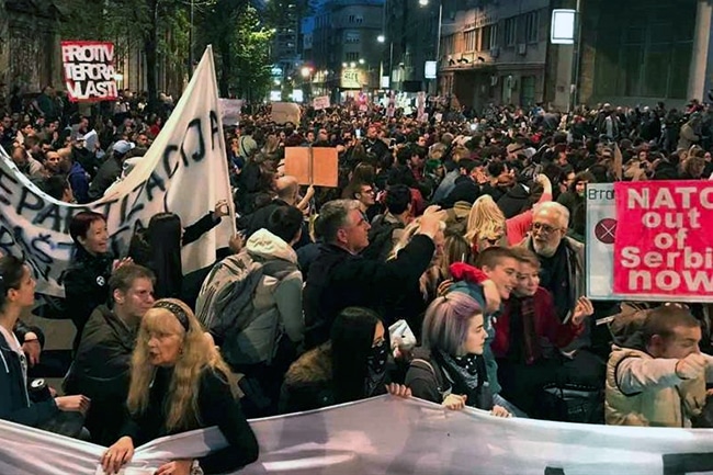 Београдски „Протест против диктатуре” дао Влади рок за испуњење захтева - 17. април Београдски „Протест против диктатуре” дао Влади рок за испуњење захтева - 17. април