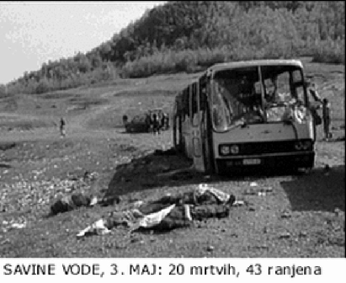 На данашњи дан 3. маја 1999. године, НАТО је забрањеним касетним бомбама побио народ код Савиних вода На данашњи дан 3. маја 1999. године, НАТО је забрањеним касетним бомбама побио народ код Савиних вода