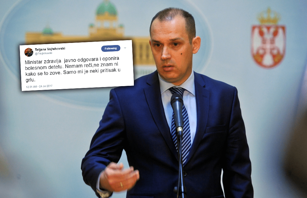 СЛИКА ЉУДСКОГ ДНА Министар Здравља Јавно Одговара Болесном Детету! СЛИКА ЉУДСКОГ ДНА Министар Здравља Јавно Одговара Болесном Детету!