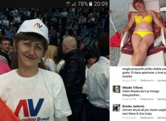 СНС БОТ ПРИЗНАЛА: Господин Вучић ми је дао бесплатно летовање, ХВАЛА МУ! СНС БОТ ПРИЗНАЛА: Господин Вучић ми је дао бесплатно летовање, ХВАЛА МУ!