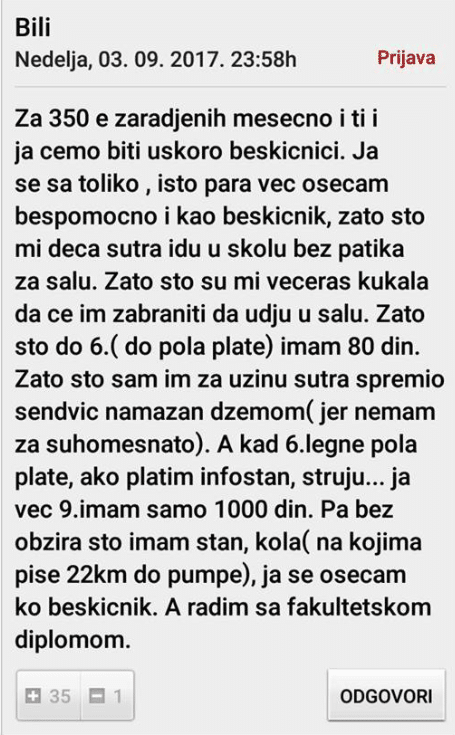 БОЛНА ИСТИНА ЖИВОТА У СРБИЈИ! Осећам се као бескућник у сопственој земљи!