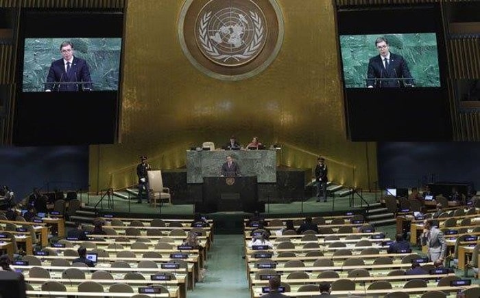 БЛАМАЖА! Вучић говорио пред празном скупштином УН БЛАМАЖА! Вучић говорио пред празном скупштином УН