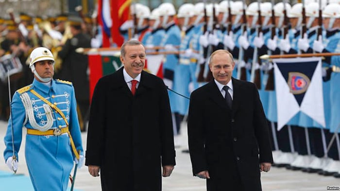 Анкара: Ердоган и Путин подржали територијалну целовитост Ирака и Сирије Анкара: Ердоган и Путин подржали територијалну целовитост Ирака и Сирије