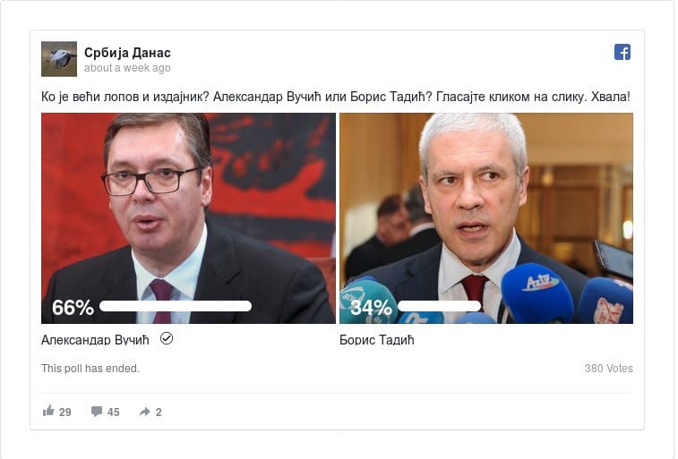 Питали смо народ ко је већи лопов и издајник? Вучић или Тадић?