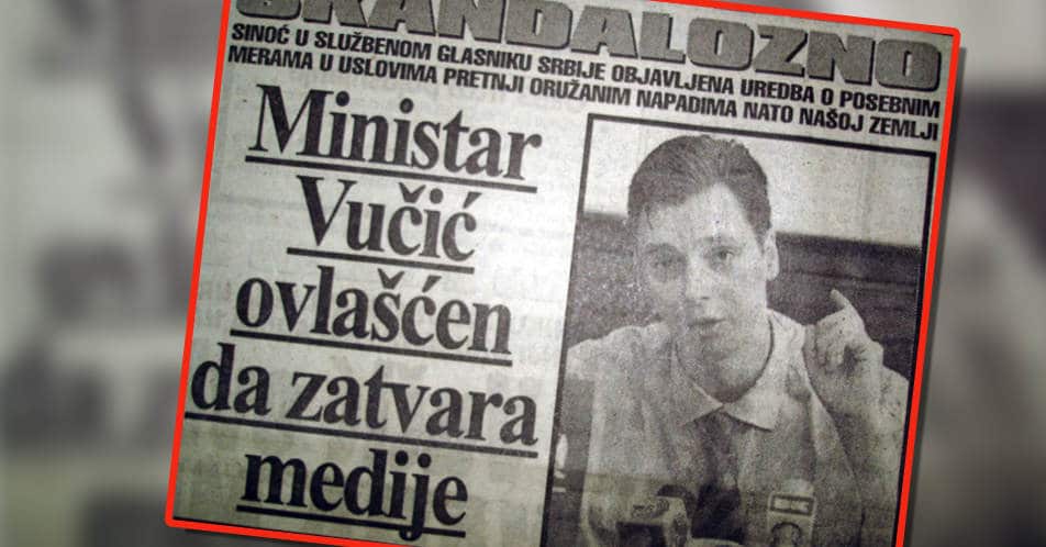 Да ли ВЕЛЕИЗДАЈНИК спрема цензуру интернета и затварања медија пред издају Косова? Да ли ВЕЛЕИЗДАЈНИК спрема цензуру интернета и затварања медија пред издају Косова?