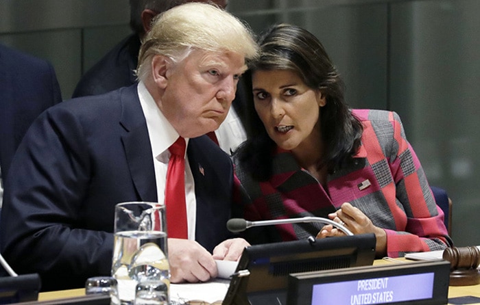 Трамп се ослобађа свог јастреба у Савету безбедности УН Ники Хејли Трамп се ослобађа свог јастреба у Савету безбедности УН Ники Хејли