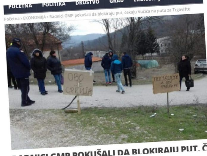 Радници покушали да блокирају пут Вучићу, интервенисала и полиција! Радници покушали да блокирају пут Вучићу, интервенисала и полиција!