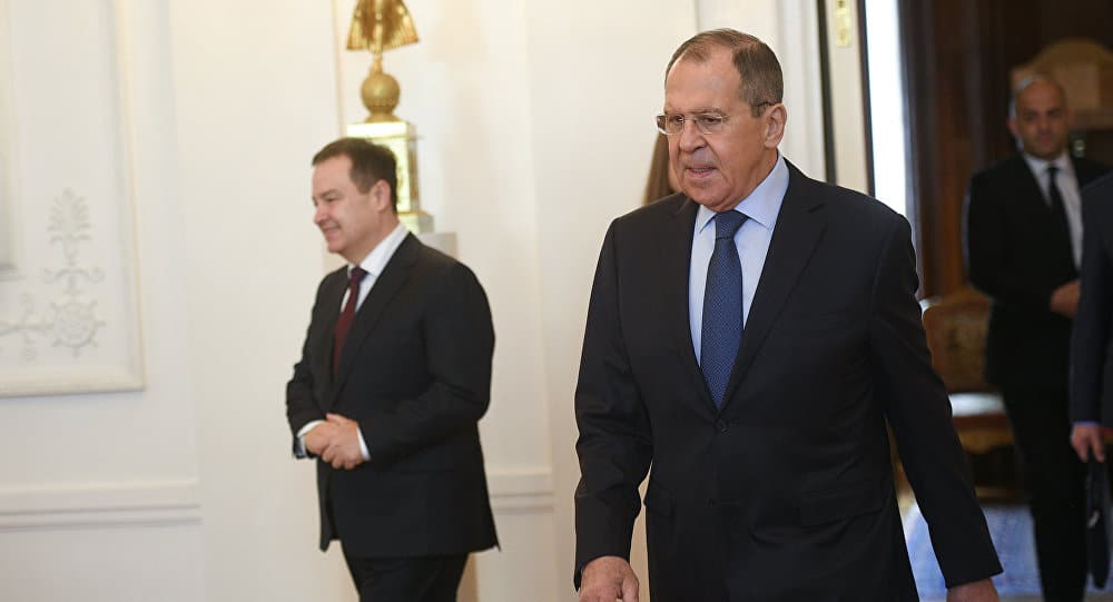 Сергеј Лавров са Ивицом Дачићем: Москва инсистира на резолуцији 1244 СБ УН и поштовање целовитости Србије, у тим оквирима, прихватићемо било које решење које одговара Србији и тачка Сергеј Лавров са Ивицом Дачићем: Москва инсистира на резолуцији 1244 СБ УН и поштовање целовитости Србије, у тим оквирима, прихватићемо било које решење које одговара Србији и тачка