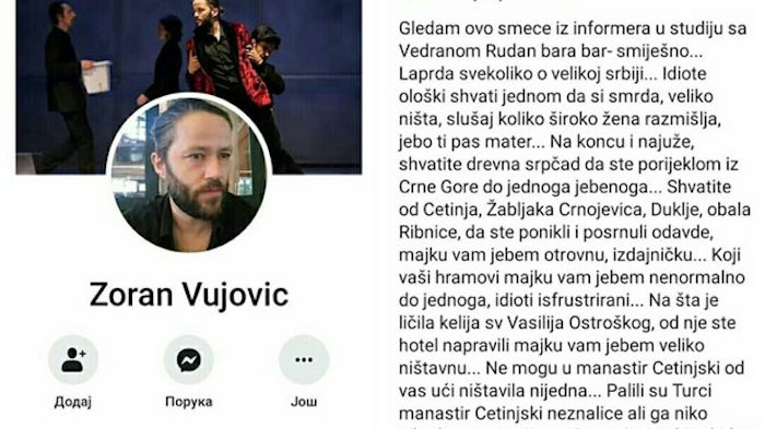 Црногорске усташе настављају да шире мржњу против свега српског! Црногорске усташе настављају да шире мржњу против свега српског!