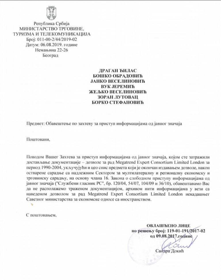 Ненад Стефановић и Мића Мегатренд извршили тешко кривично дело фалсификовања службене исправе!