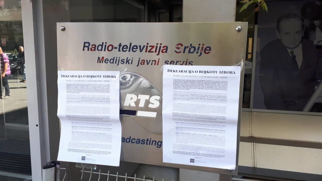 Отворено писмо највећим контролисаним медијима поводом бојкота избора Отворено писмо највећим контролисаним медијима поводом бојкота избора