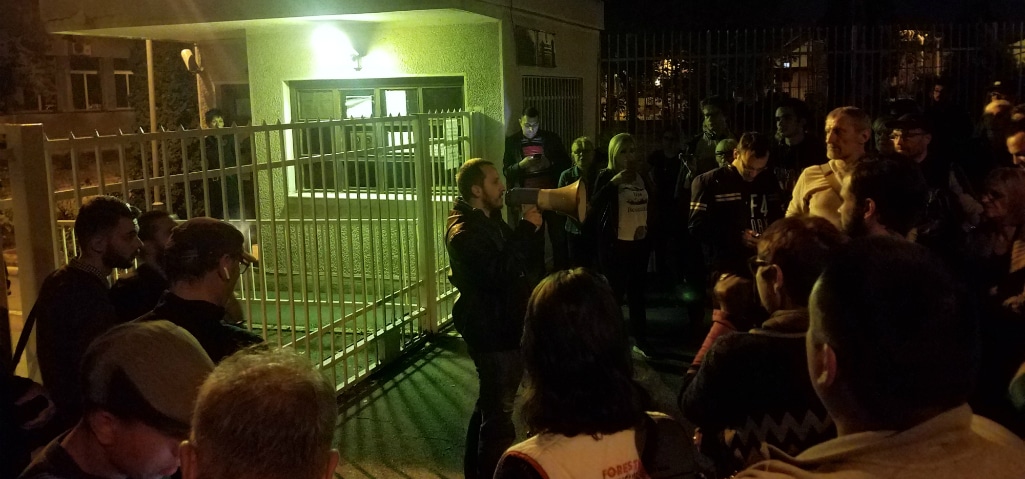 Одржан протест подршке ухапшеном раднику из „Kрушика“ Одржан протест подршке ухапшеном раднику из „Kрушика“