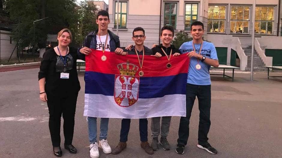 Злато и три бронзе за ученике Математичке гимназије на такмичењу у Букурешту Злато и три бронзе за ученике Математичке гимназије на такмичењу у Букурешту