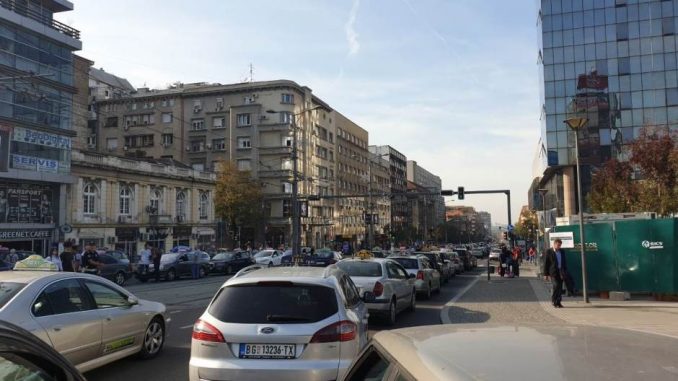 Београд: Општи колапс у центру града због протеста таксиста Београд: Општи колапс у центру града због протеста таксиста