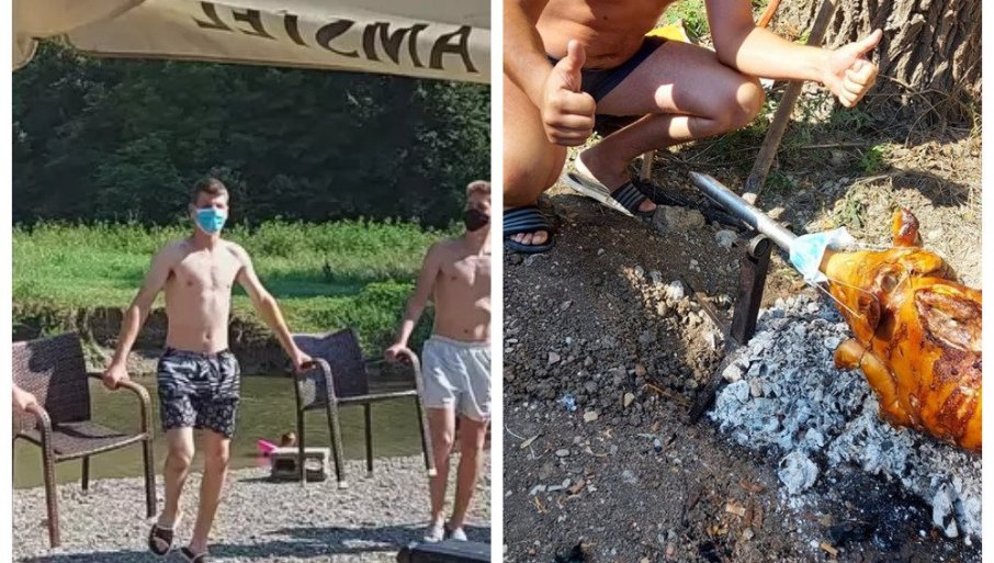 ОПЛЕТИ! Корона коло, прасе са маском и атмосфера као на мору (видео) ОПЛЕТИ! Корона коло, прасе са маском и атмосфера као на мору (видео)