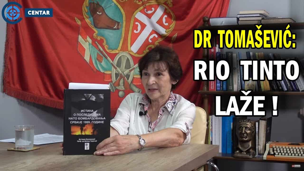 др Милица Томашевић: Због Рио Тинта ће масовно умирати од рака, вода ће бити отров (видео) др Милица Томашевић: Због Рио Тинта ће масовно умирати од рака, вода ће бити отров (видео)