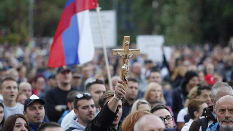 У Љубљани поново масовни протест против присилне вакцинације! (видео) У Љубљани поново масовни протест против присилне вакцинације! (видео)