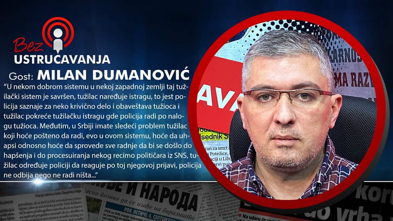 МИЛАН ДУМАНОВИЋ: Не желим Вучићу румунски сценарио, он мора да оде на робију! (видео)