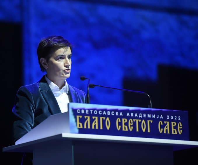 ВРЕМЕ АПОСТАСИЈЕ! Брнабићка држала беседу на Светосавској академији (видео) ВРЕМЕ АПОСТАСИЈЕ! Брнабићка држала беседу на Светосавској академији (видео)