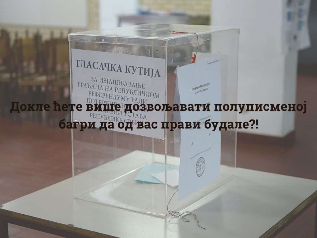 На референдуму који је масовно покраден Београд, Нови Сад и Ниш масовно гласали НЕ! На референдуму који је масовно покраден Београд, Нови Сад и Ниш масовно гласали НЕ!