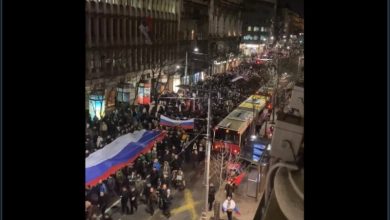 Београд: Срби масовно подржали Русију (видео) Београд: Срби масовно подржали Русију (видео)