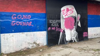 САТАНИСТИ УНИШТИЛИ МУРАЛ Патријарха Павла у центру Београда (фото) САТАНИСТИ УНИШТИЛИ МУРАЛ Патријарха Павла у центру Београда (фото)