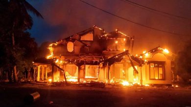 Народ запалио вилу премијера Шри Ланке, председник побегао из земље (видео) Народ запалио вилу премијера Шри Ланке, председник побегао из земље (видео)