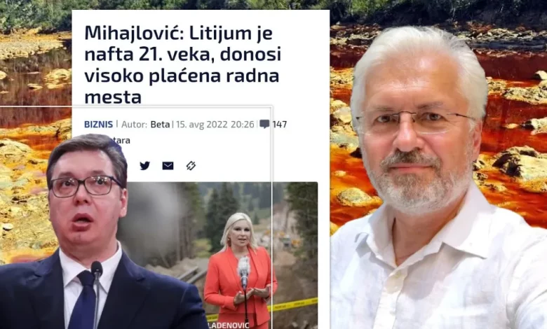 Ви и Александар Вучић УНИШТИЋЕТЕ преко 10.000 сеоских домаћинстава, прерада литијума је СМРТНА ОПАСНОСТ Ви и Александар Вучић УНИШТИЋЕТЕ преко 10.000 сеоских домаћинстава, прерада литијума је СМРТНА ОПАСНОСТ