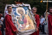 600м дуга застава Србије и Русије у литији центром Београда! (видео, фото) 600м дуга застава Србије и Русије у литији центром Београда! (видео, фото)