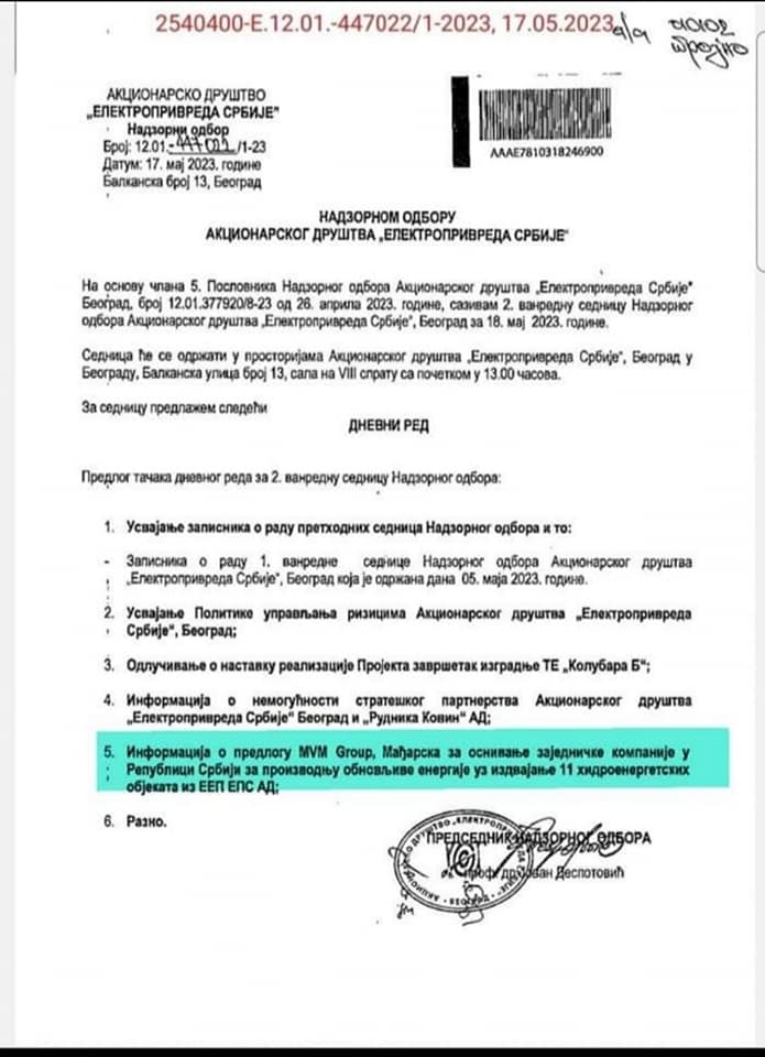 Вучић намерава да српским хидроелектранама плати азил Орбану