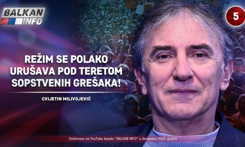 Цвијетин Миливојевић: Режим се полако урушава под теретом сопствених грешака! (видео) Цвијетин Миливојевић: Режим се полако урушава под теретом сопствених грешака! (видео)