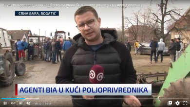 Десетак припадника БИА упало у кућу пољопривредника, испитују га сатима Десетак припадника БИА упало у кућу пољопривредника, испитују га сатима