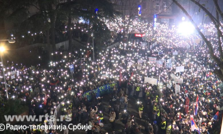 Студенти протествују испред ТВ Бастиље захтевајући поштено извештавање о протестима! Студенти протествују испред ТВ Бастиље захтевајући поштено извештавање о протестима!