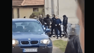 Режимски батинаши најурени из села покојне Станике Глигоријевић која је убијена на наплатној рампи Дољевац! (видео)