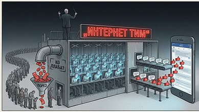 Група људи чека у реду за приступ интернету у Србији.